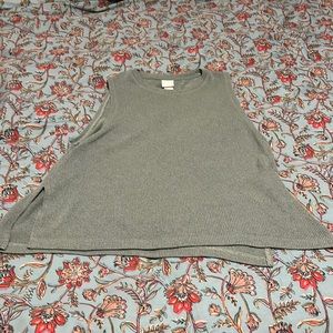 Classic knit vest in soft celadon green